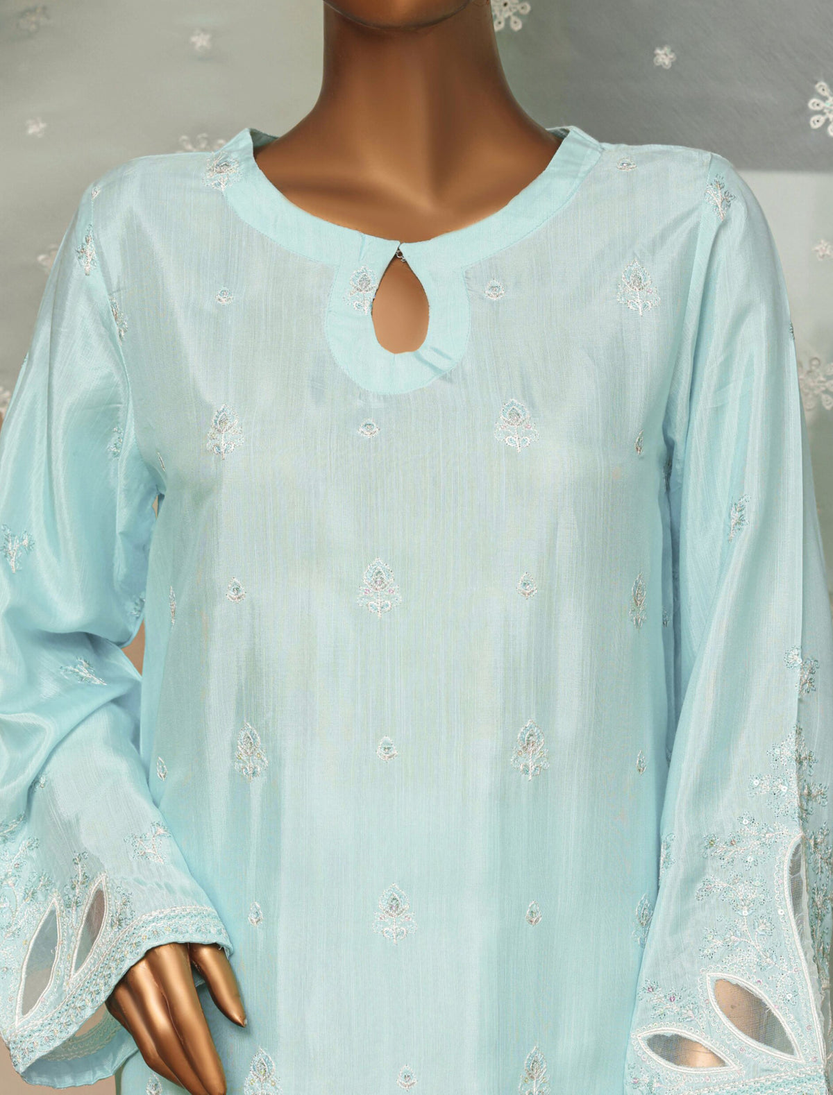 HZ Majestic Stitched 3pc Embroidered Silk Collection - 2026 (D-01)
