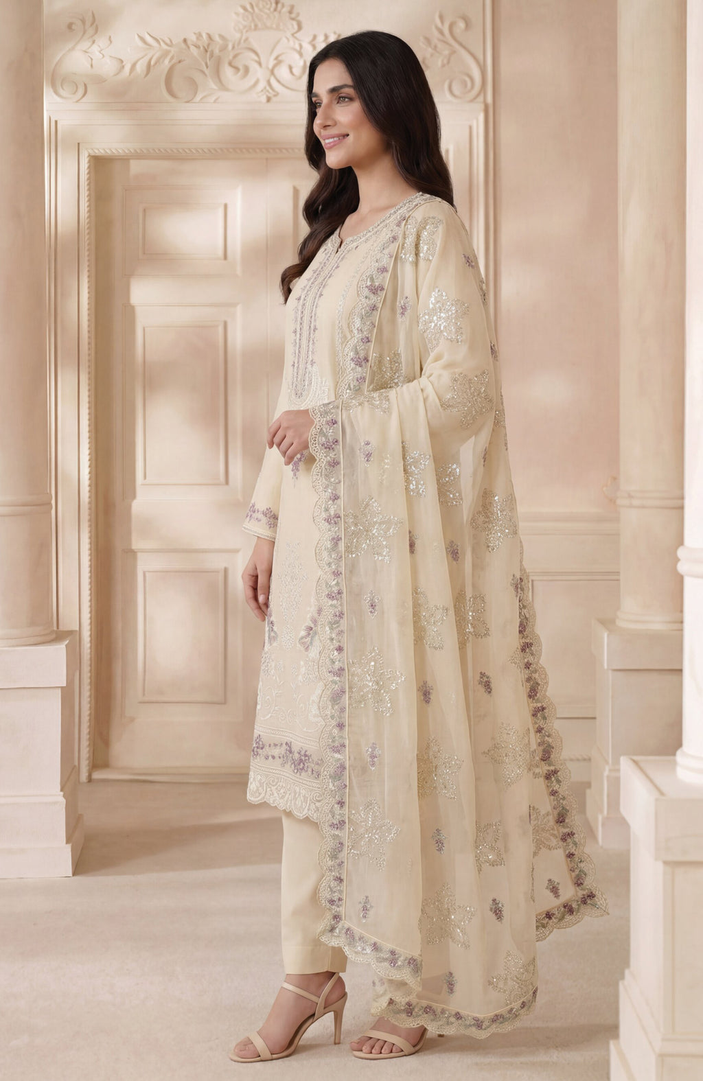 Dhamak by Wijdan | Unstitched Formal Premium Bana Dora Collection - 2026 (D-01)