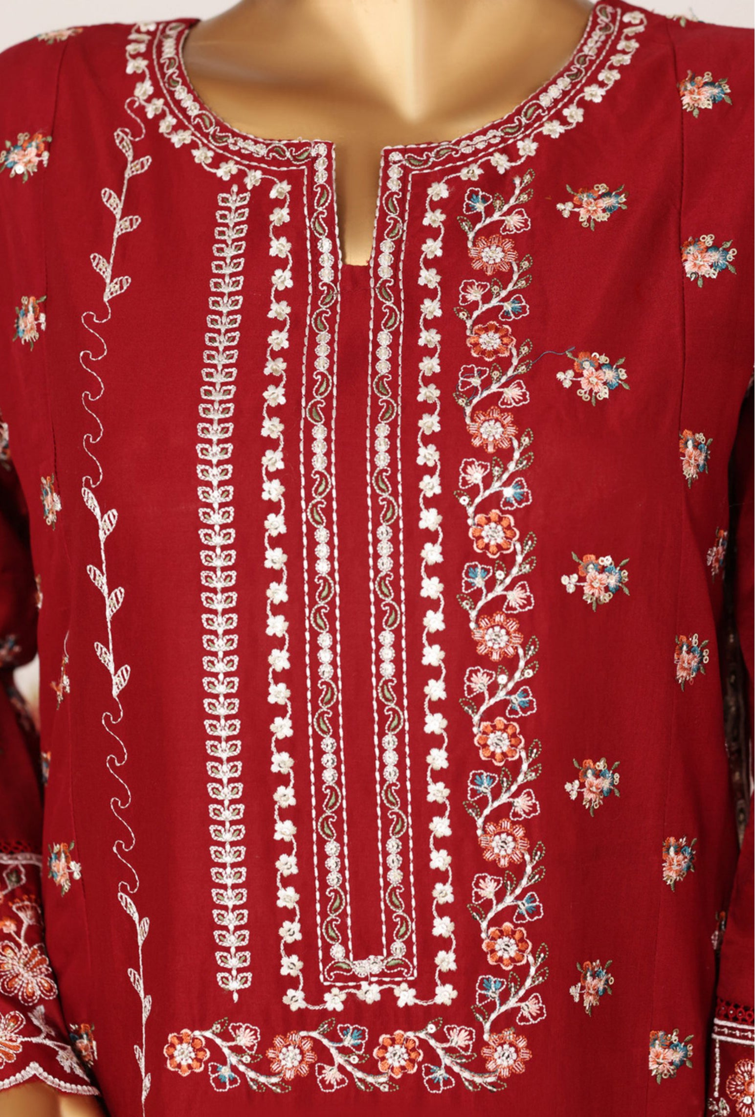 Bin Saeed Stitched Luxury Embroidered 3pc Vol-III Collection - 2026 (D-01)