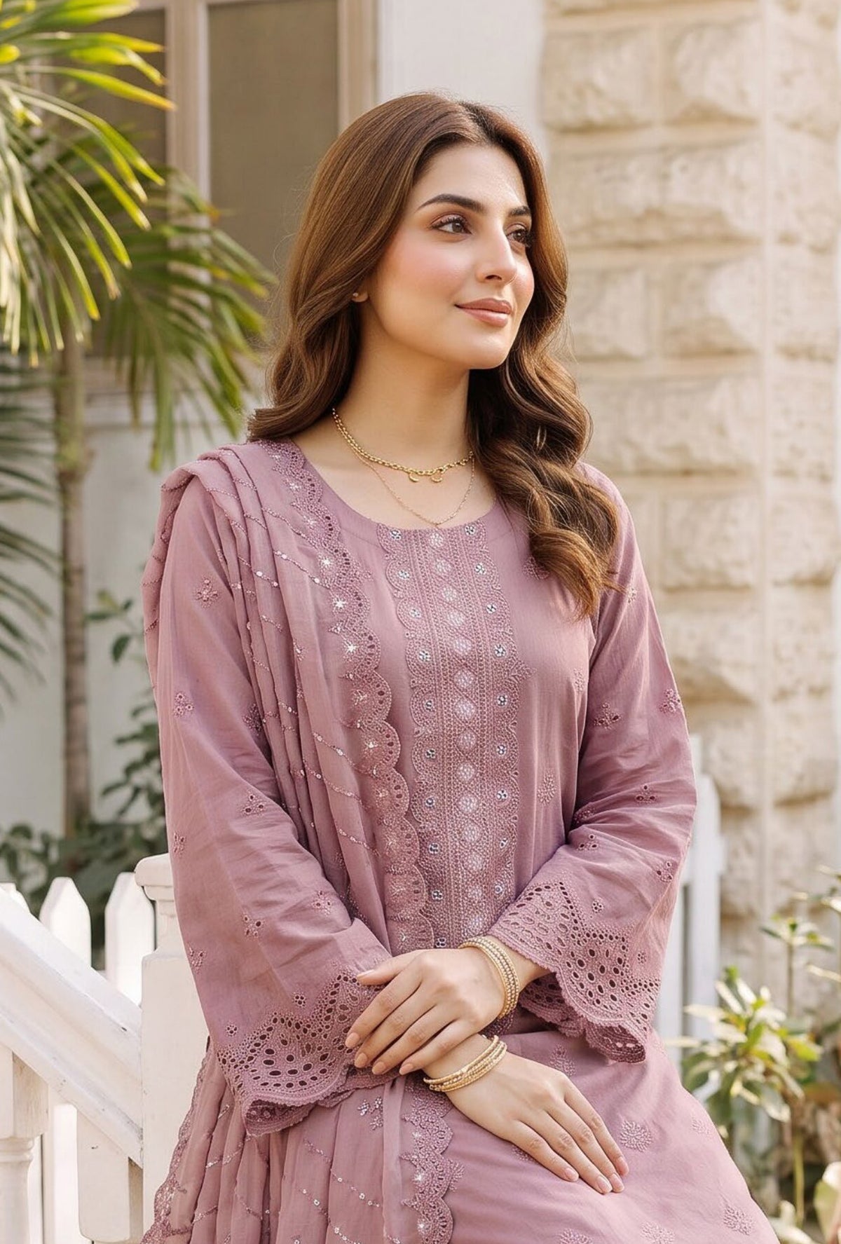 Kavya Gold by Wijdan | Unstitched Cotton Embroidered Collection - 2026 (D-01)