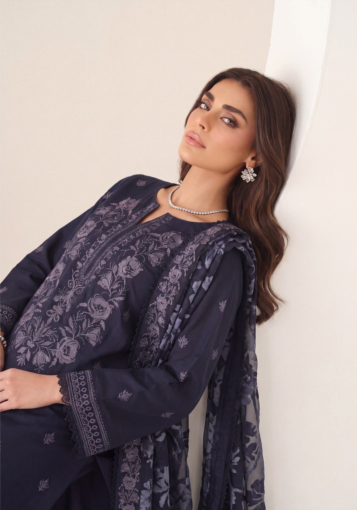 Saffron by Wijdan | Unstitched Embroidered Luxury Palachi Collection'26 (D-2541)