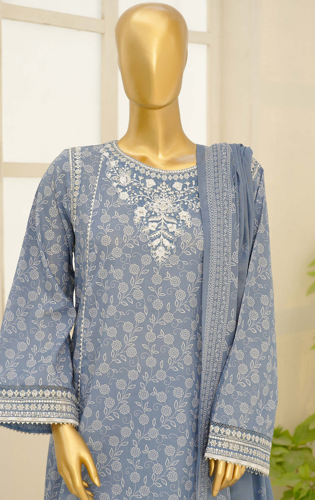 Bin Saeed Stitched Luxury Festive Embroidered Frock 3pc Collection - 2026 (D-01)