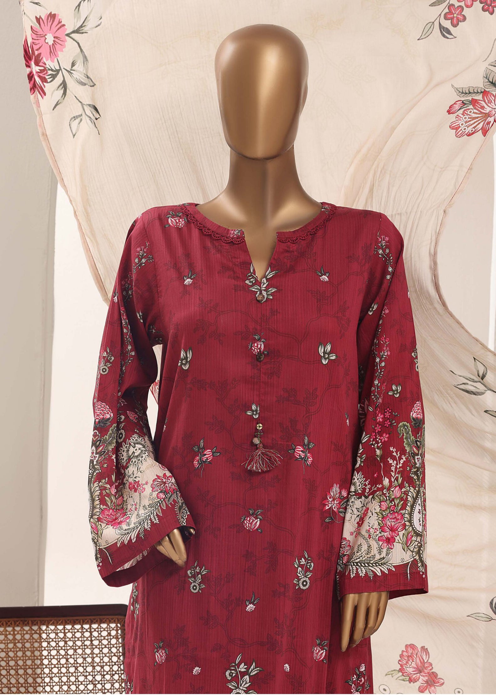 Sadabahar Stitched Printed Lawn Vol-12 Collection – 2026 (D-01)