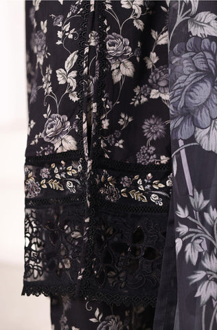 Sadabahar Stitched Festive Embroidered Viscose Collection - 2025 (BLACK)