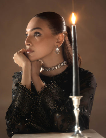 Afsanah by Lamisah | Unstitched Luxury Chiffon Formal Collection - 2025 (NOIR ROYALE)