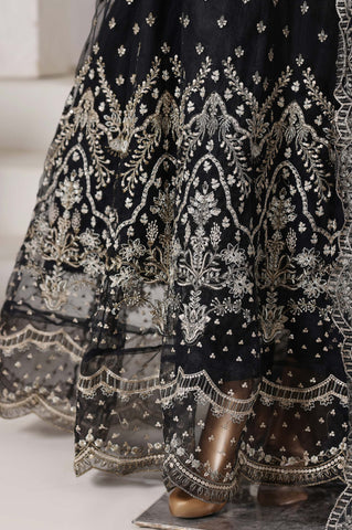 Mahpara by Sadabahar | Stitched Festive Formal Frock Collection - 2025 (BLACK)