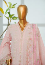 Bin Saeed Stitched Luxury Lawn Embroidered Vol-I Collection - 2026 (D-01)