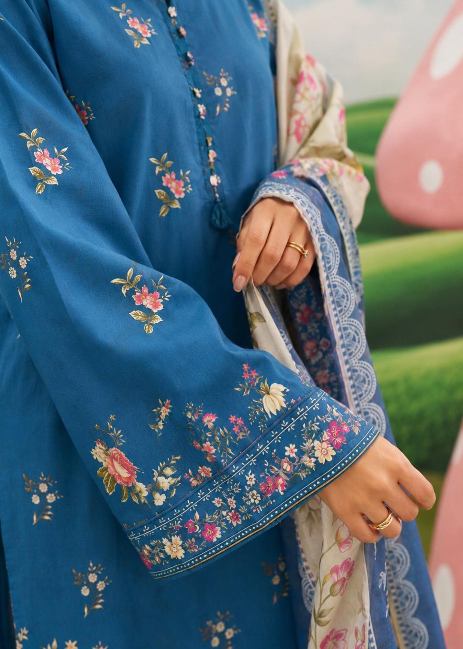 Sadabahar Stitched Printed Lawn Vol-14 Collection – 2026 (D-01)