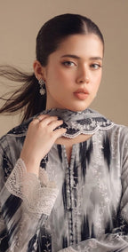 Cut & Style by Mahay | Unstitched Fancy Lawn Vol-02 Collection - 2026 (D-01)