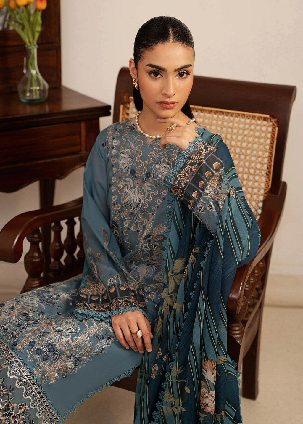 Mashaal by Ramsha | Unstitched Luxury Lawn Vol-16 Collection - 2026 (D-01)