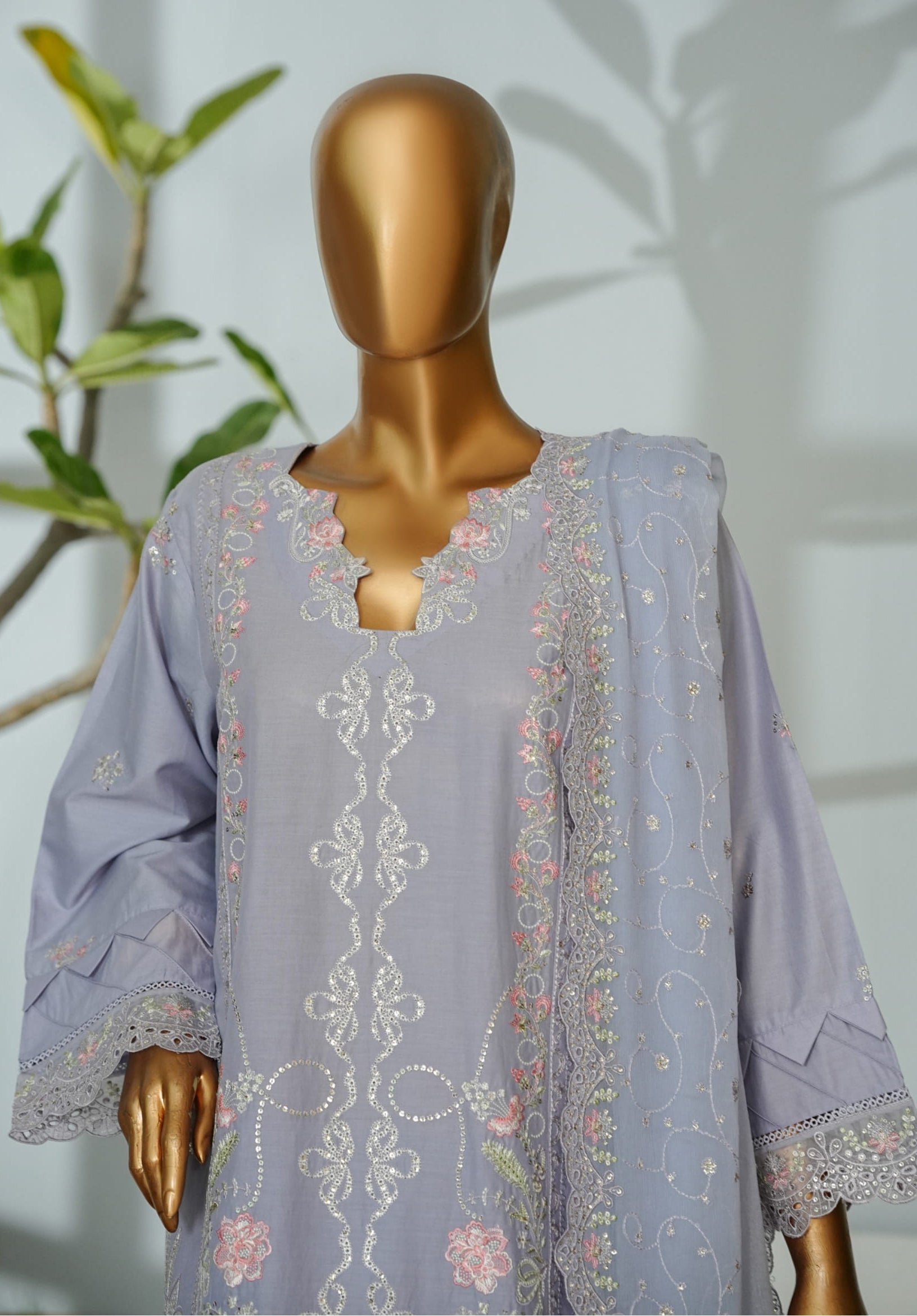 Bin Saeed Stitched Luxury Embroidered 3PC Collection - 2026 BSLE26-001