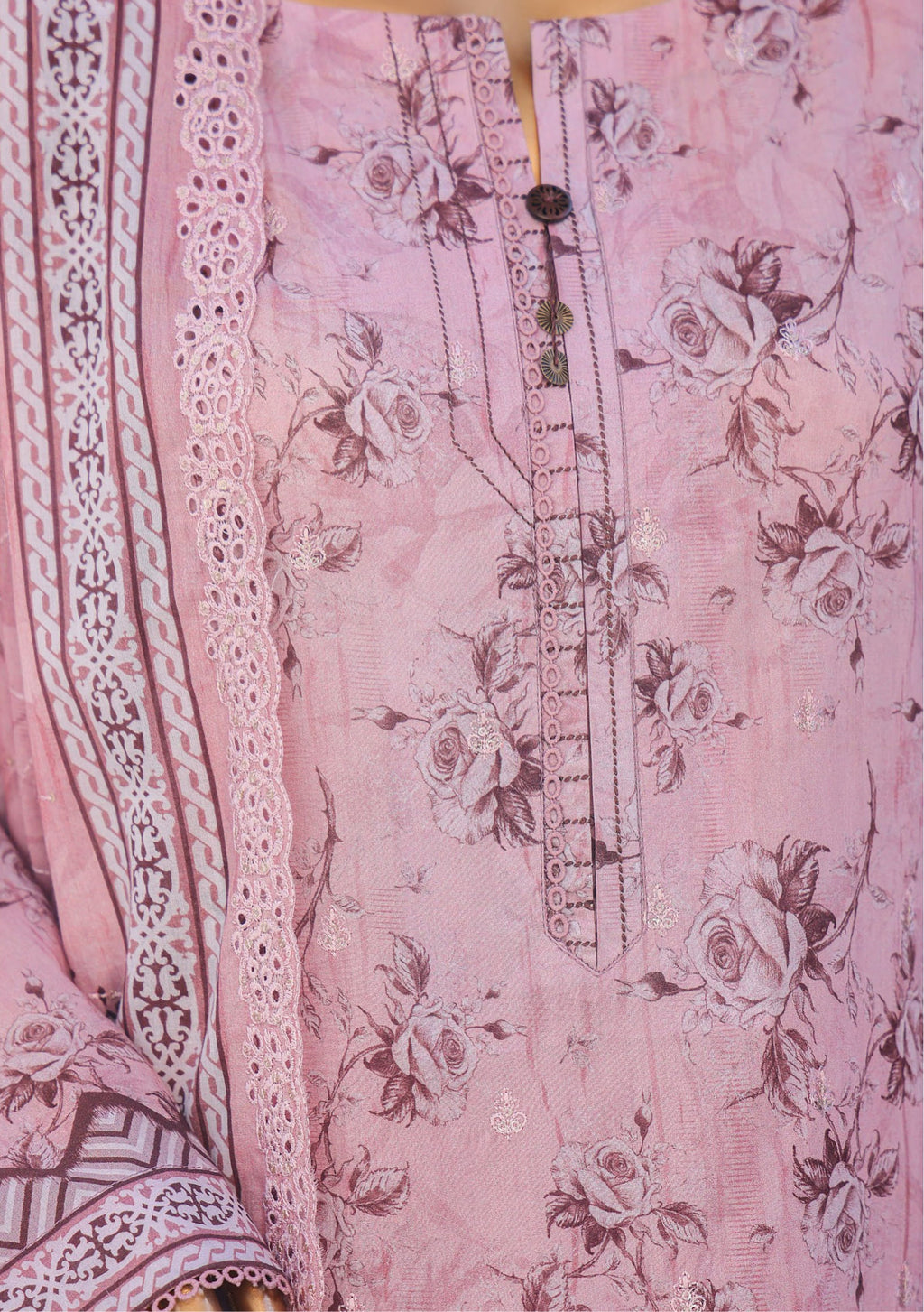 HZ Premium Unstitched Embroidered Lawn Collection - 2026 PEC-606