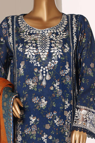 Sadabahar Signature Stitched Embroidered Lawn Collection - 2026 (BLUE)