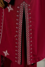 Sadabahar Vybe Stitched 2PC Co-Ords Winter Collection - 2025 (MAROON)