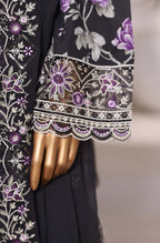 Sadabahar 3PC Stitched Luxury Embroidered Viscose Collection - 2025 (BLACK)