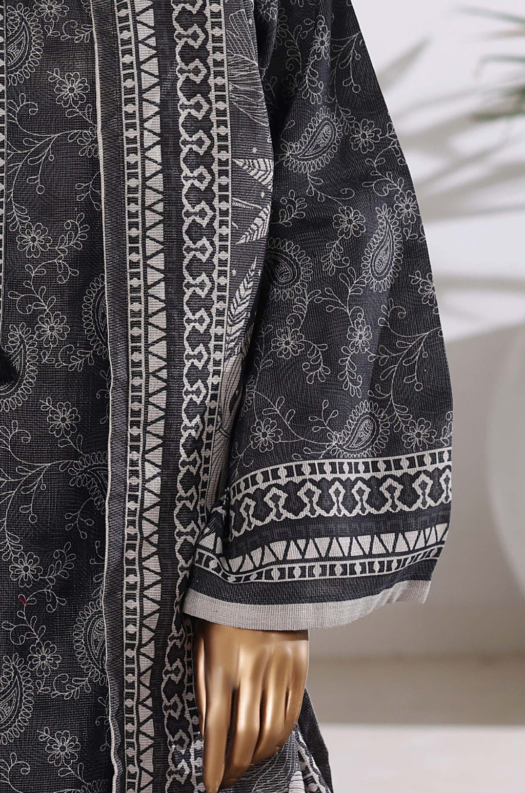 Sadabahar Stitched Printed Khaddar Shimmer Collection - 2025 (GREY)