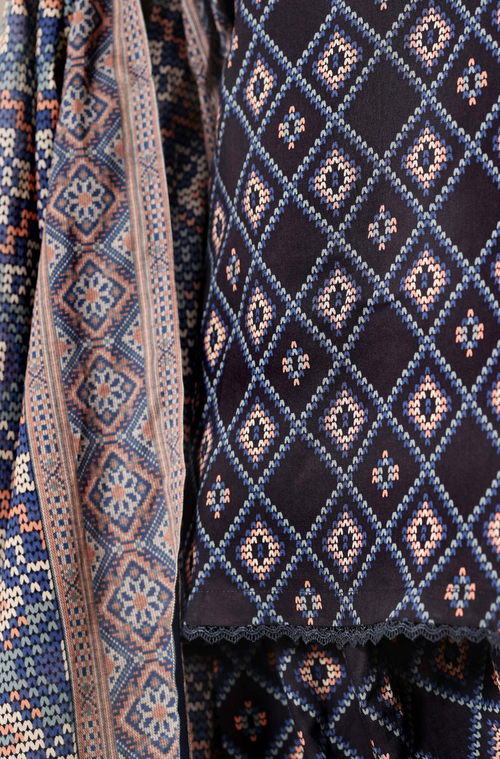 Sadabahar Stitched Printed With Shalwar Collection - 2026 (D-01)