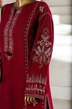 Sadabahar Vybe Stitched 2PC Co-Ords Winter Collection - 2025 (MAROON)