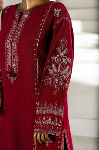 Sadabahar Vybe Stitched 2PC Co-Ords Winter Collection - 2025 (MAROON)