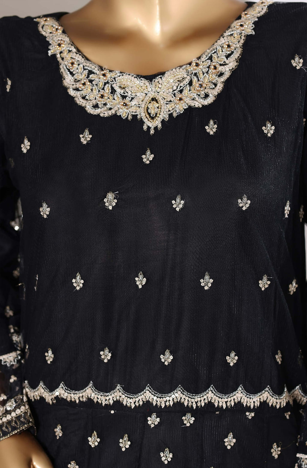 Mahpara by Sadabahar | Stitched Festive Formal Frock Collection - 2025 (BLACK)