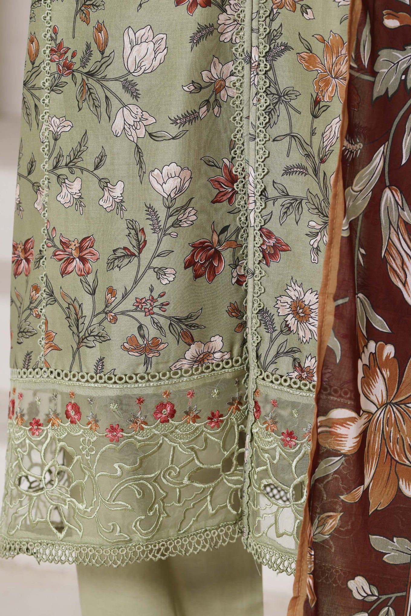 Sadabahar Stitched Embroidered Festive Lawn Vol-02 Collection - 2026 (D-01)