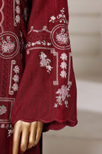 Sadabahar Stitched Luxury Dhanak with Palachi Shawl Collection - 2025 (MAROON)
