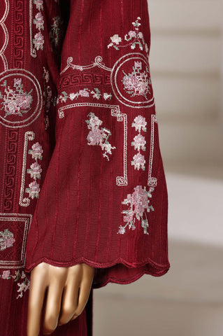 Sadabahar Stitched Luxury Dhanak with Palachi Shawl Collection - 2025 (MAROON)