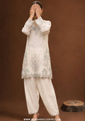 White Luxe by Amna Khadija | Stitched 2pc Embroidered Cotton Collection - 2026 (D-01)