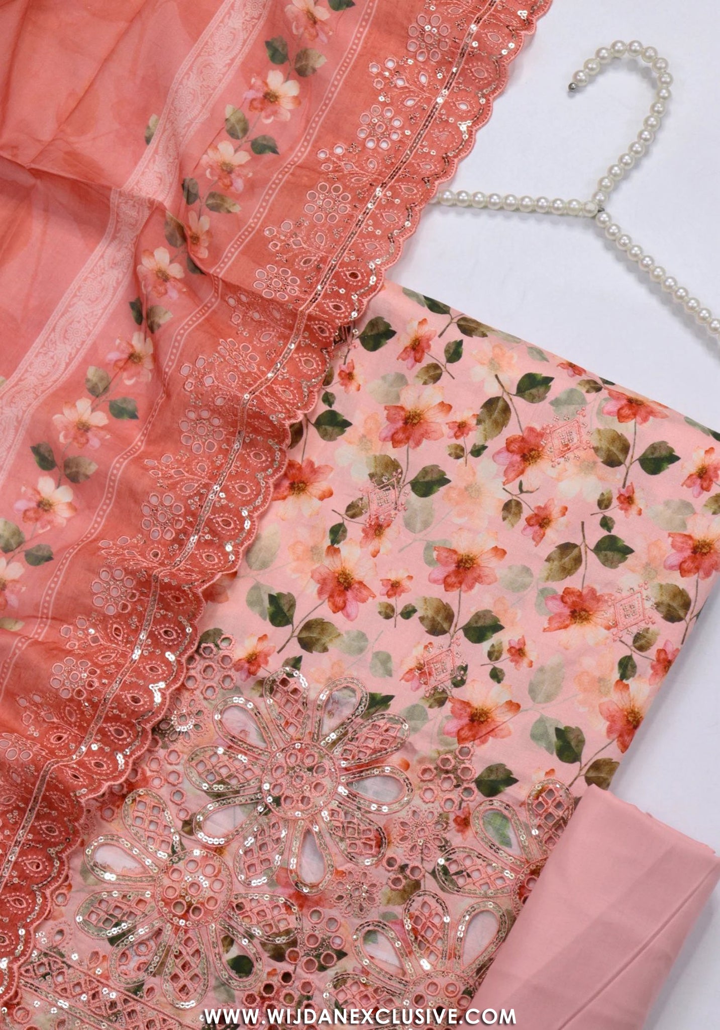 Bin Saeed Unstitched Embroidered Lawn Vol-I Collection - 2026 (PEACH)