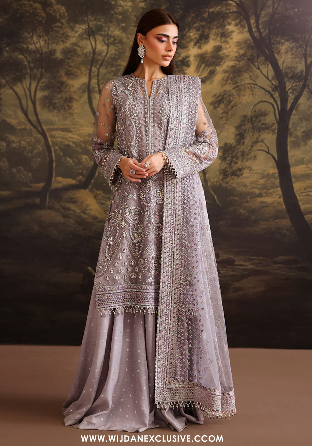 Baroque Unstitched Embroidered Chiffon Silk Collection - 2026 (UF-4379)