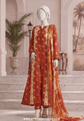 A Flowy Cut by HZ Textile | Stitched Printed & Emb Silk Collection'26 (D-01)