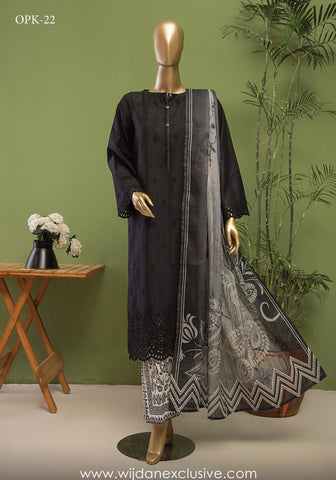 HZ Oriental Printkari Bana Dora Embroidered Lawn Collection'25 D-01