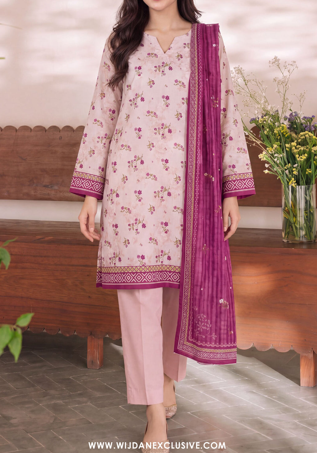VS Daman Unstitched Exclusive Cambric Printed Vol-01 Collection - 2026 (D-950)