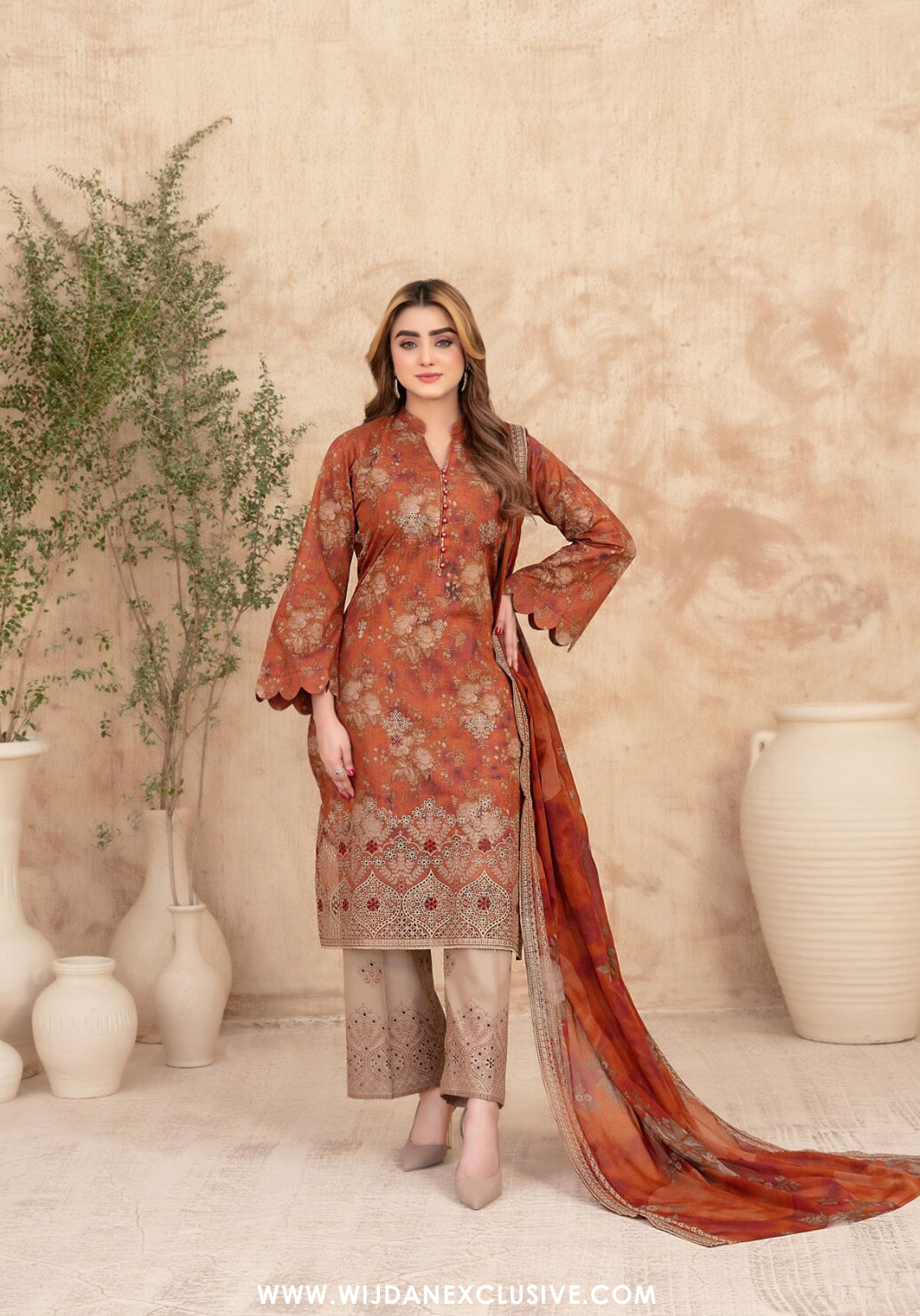 Merrachi by Tawakkal | Unstitched Embroidered Fancy Lawn Collection – 2026 (D-01)