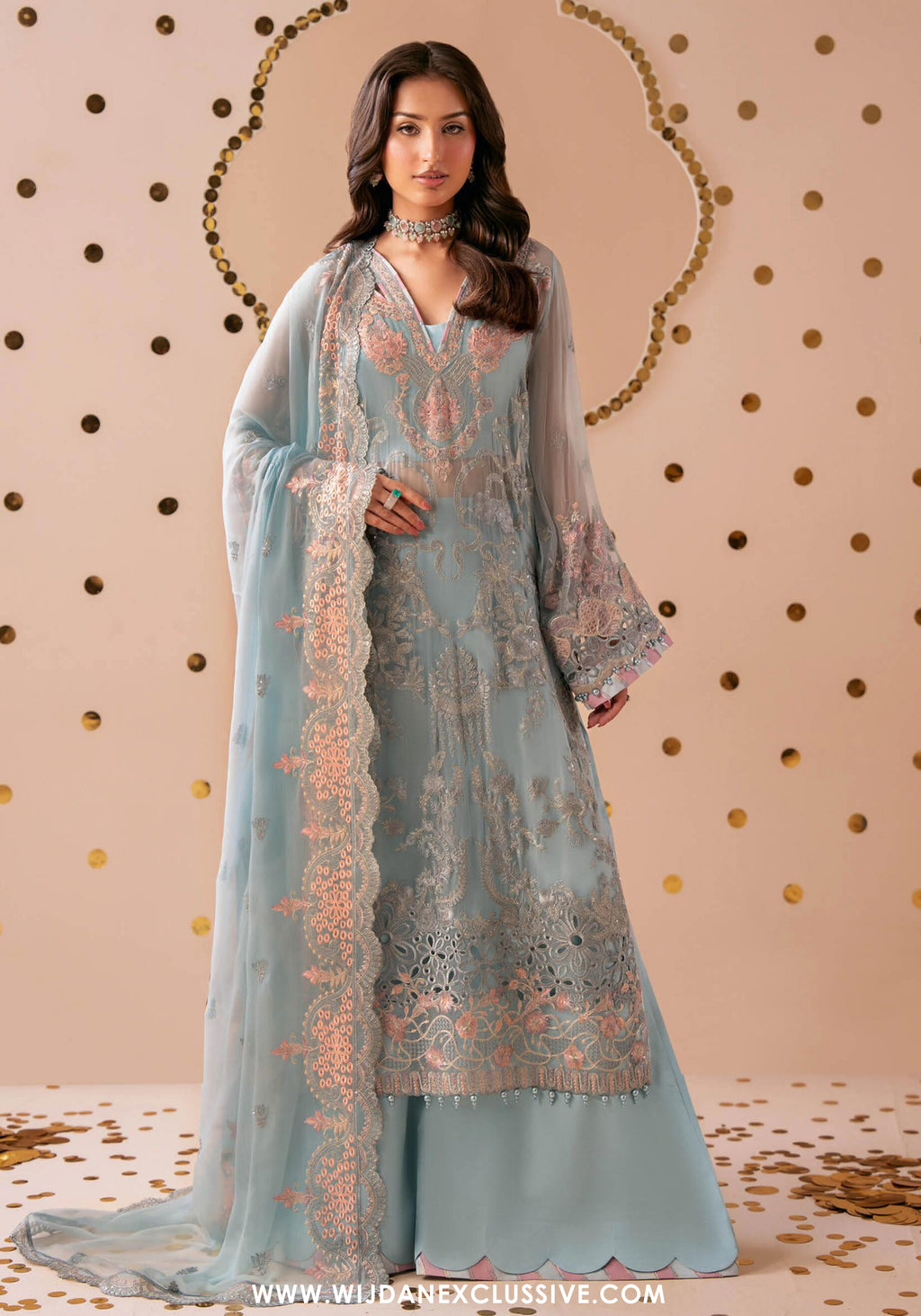 Dastak by Ramsha | Unstitched Luxury Formal Chiffon Collection - 2026 (D-01)