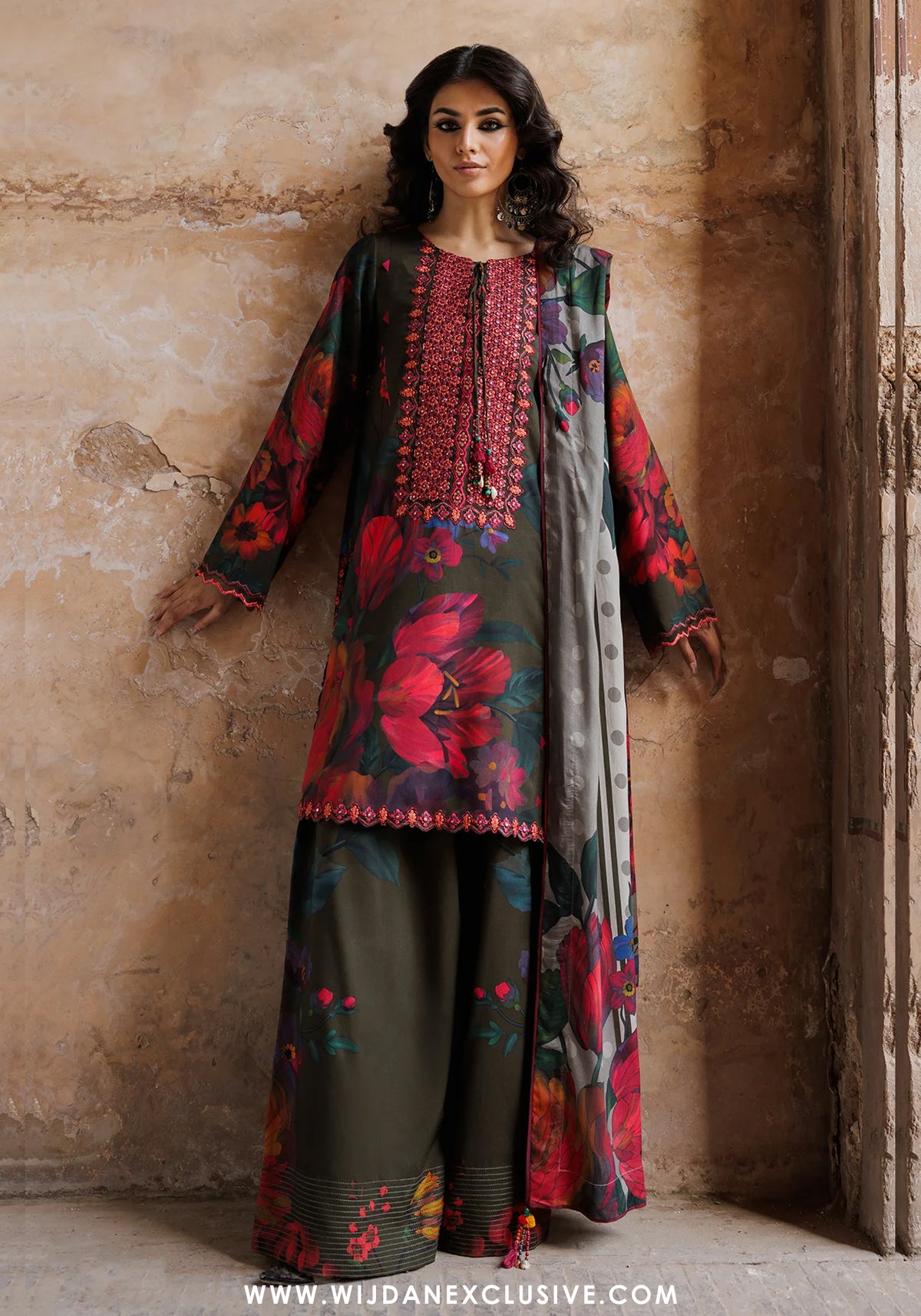 Combination by Charizma | Unstitched Embroidered Linen Vol-II Winter - 2025 CCW6-18