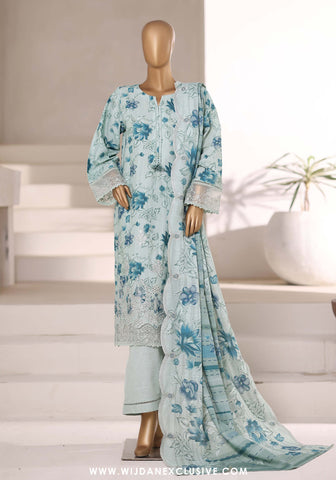 Sadabahar Signature Stitched Embroidered Khaddar Collection - 2025 (LIGHT BLUE)