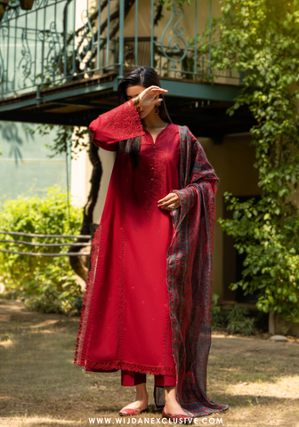 Rua by Casual Lite | Stitched Pre Fall Linen Drop-II Collection - 2025 (CRIMSON FOLKLORE)