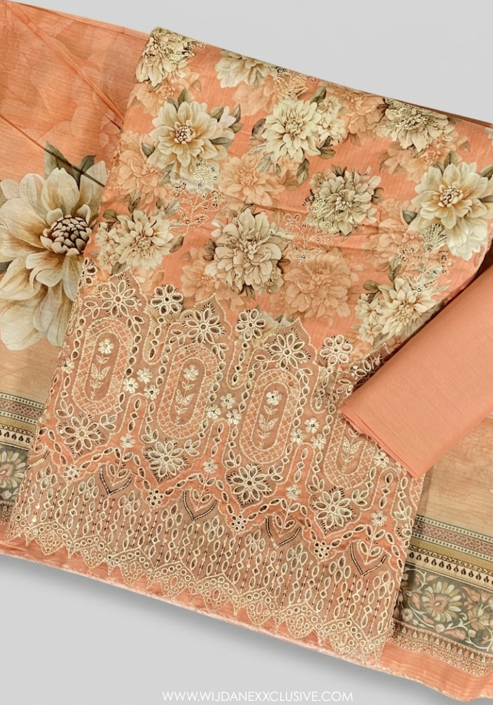 Bin saeed Unstitched Embroidered Vol-02 Collection - 2026 (D-01)