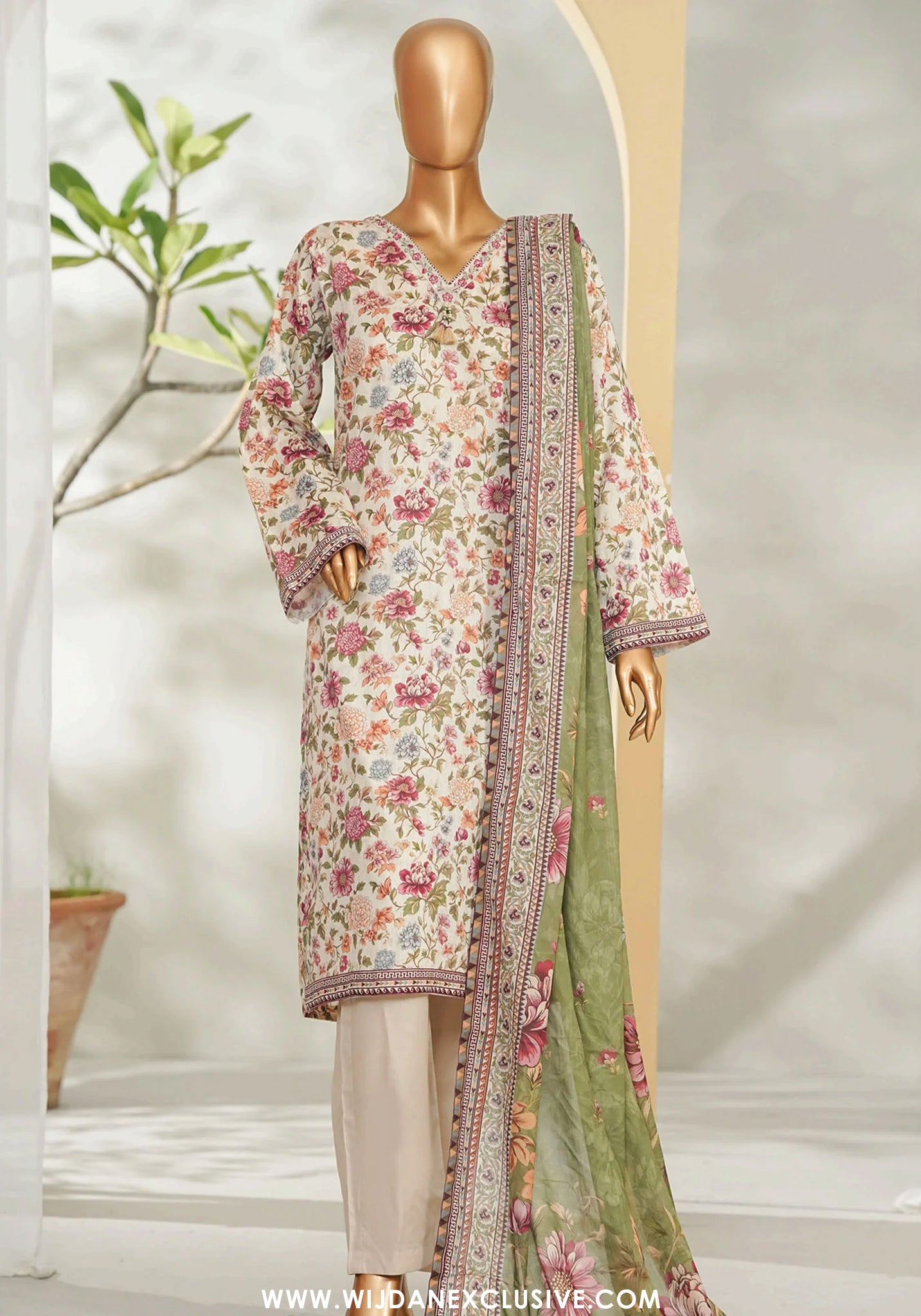 Bin Saeed Stitched Exclusive Printed Lawn Vol-IV Collection - 2026 (D-01)