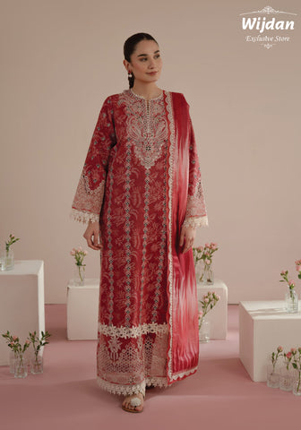 Floral Charm Un-Stitched Lawn Collection'25 by Afrozeh D-01