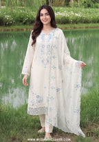 Dhamak by Wijdan | Unstitched Exclusive Embroidered Jacquard Collection'26 (D-01)