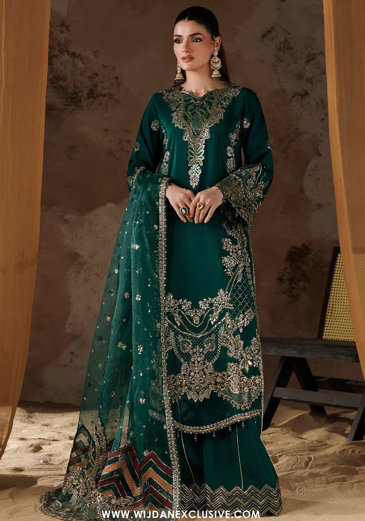 Shehnai by Ramsha | Unstitched Luxury Formal Raw Silk Collection'26 (SS-201)