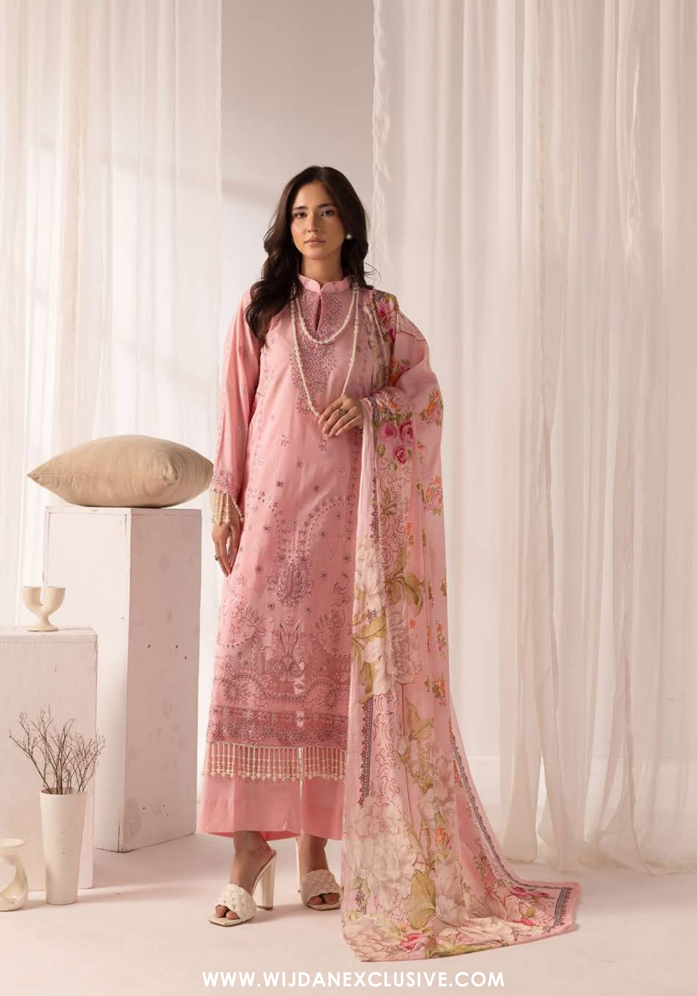 Ibtida by Nur | Unstitched Embroidered Lawn Collection - 2026 (IK-310)