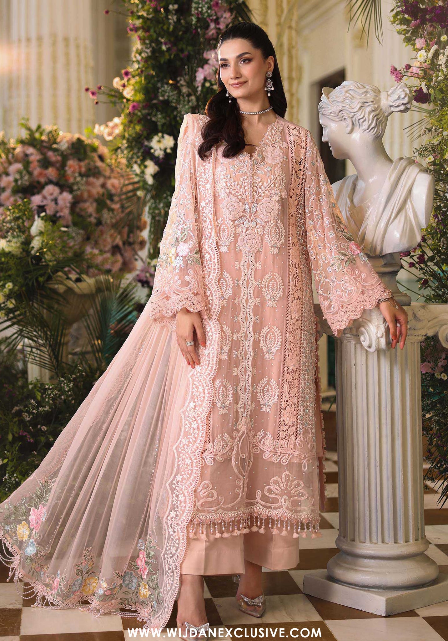 Tea Affair by Maria.B | Unstitched Formal Embroidered Chiffon Collecti   Wijdan Exclusive