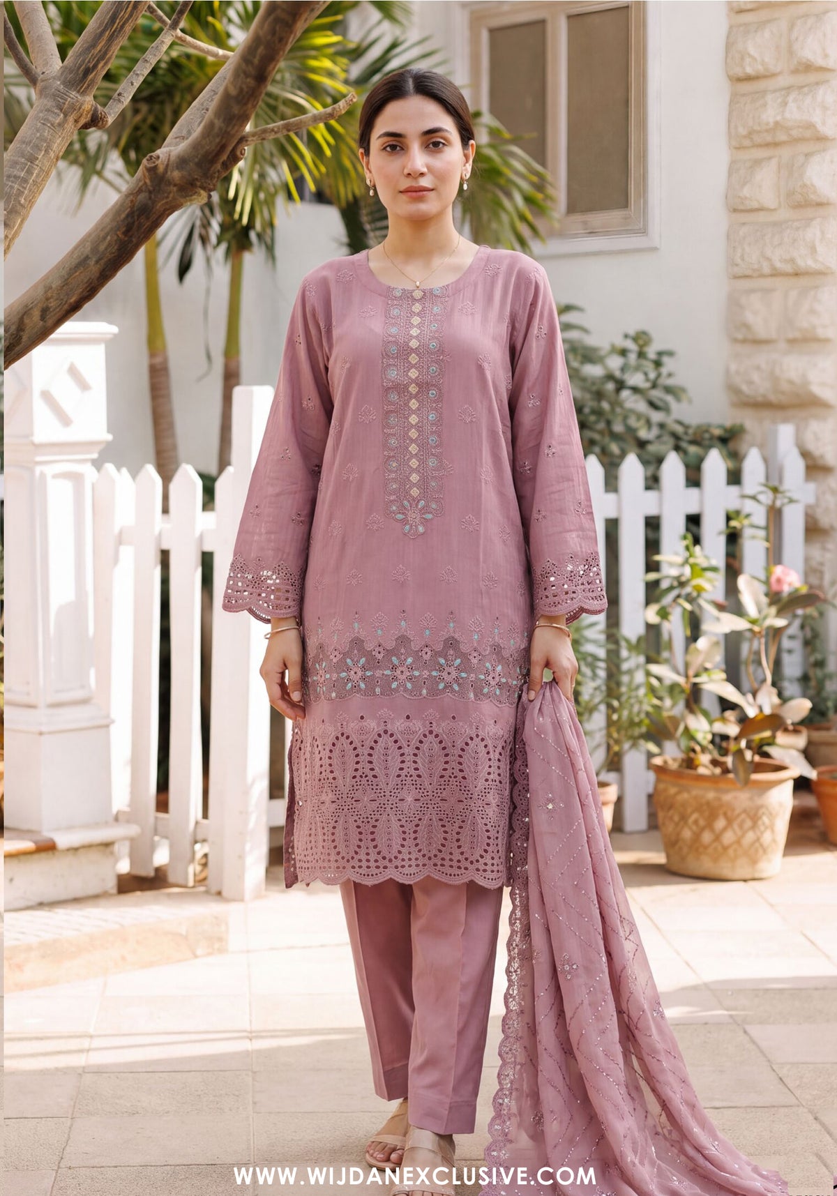 Kavya Gold by Wijdan | Unstitched Cotton Embroidered Collection - 2026 (D-01)