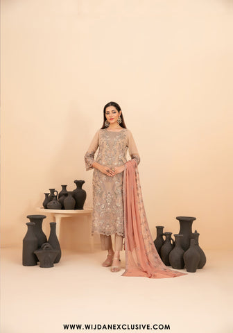 Saiyaara by Tawakkal | Semi-Stitched Fancy Embroidered Chiffon Collection - 2025 D-4226