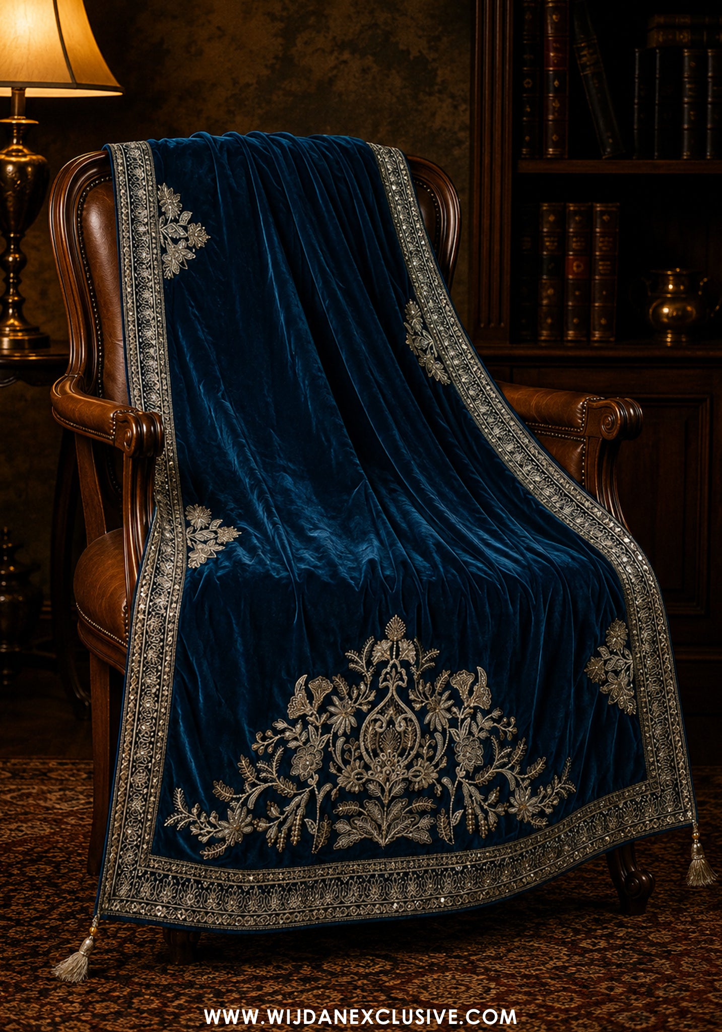 Mehfil-e-Noor Velvet Embroidered Women's Shawl Collection - 2026 (D-01)