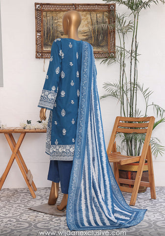 HZ Dastan Slub Lawn Embroidered Collection'25 Vol-03 D-01