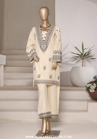 Sadabahar Stitched Vybe 2PC Embroidered Sets Collection - 2025 (WHITE)